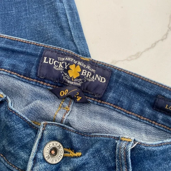 Lucky Brand Lolita capris. Blue Jean. Womens size 00/24. - Picture 4 of 5